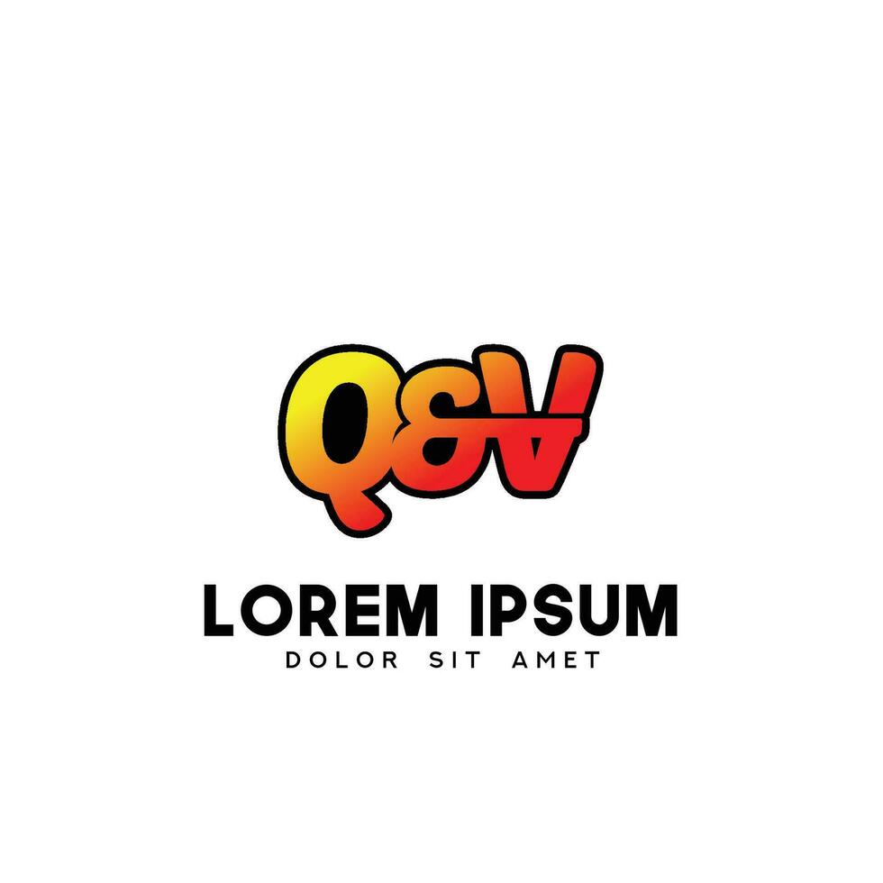 QV Initial Logo Design Vector