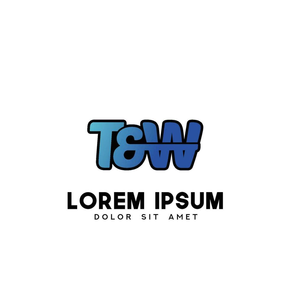 TW Initial Logo Design Vector