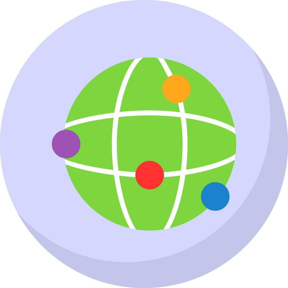 Globe Network Vector Icon Design