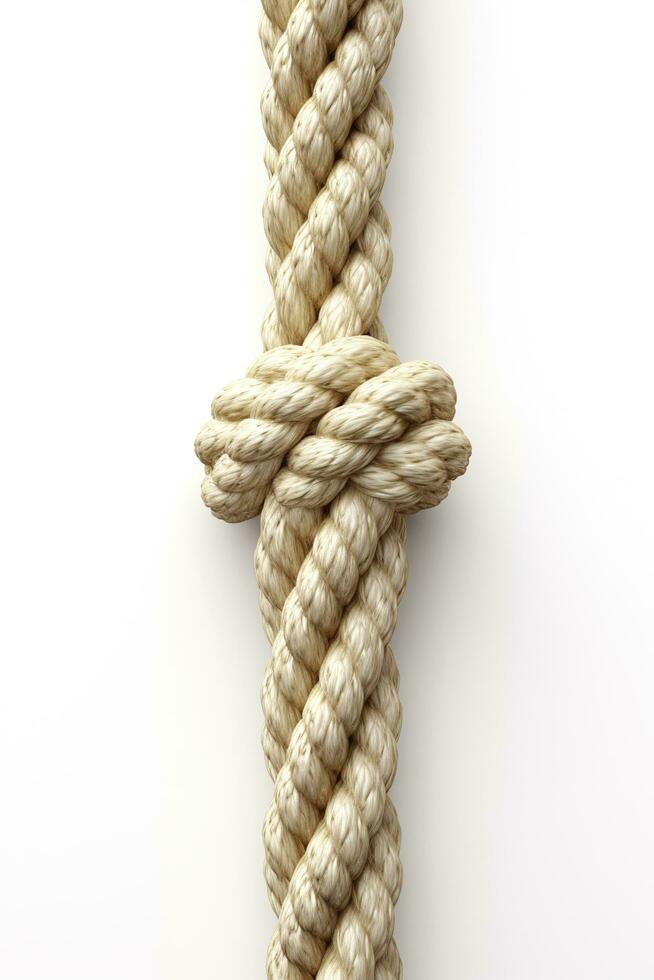 ropes isolated on a white background. Generative AI photo