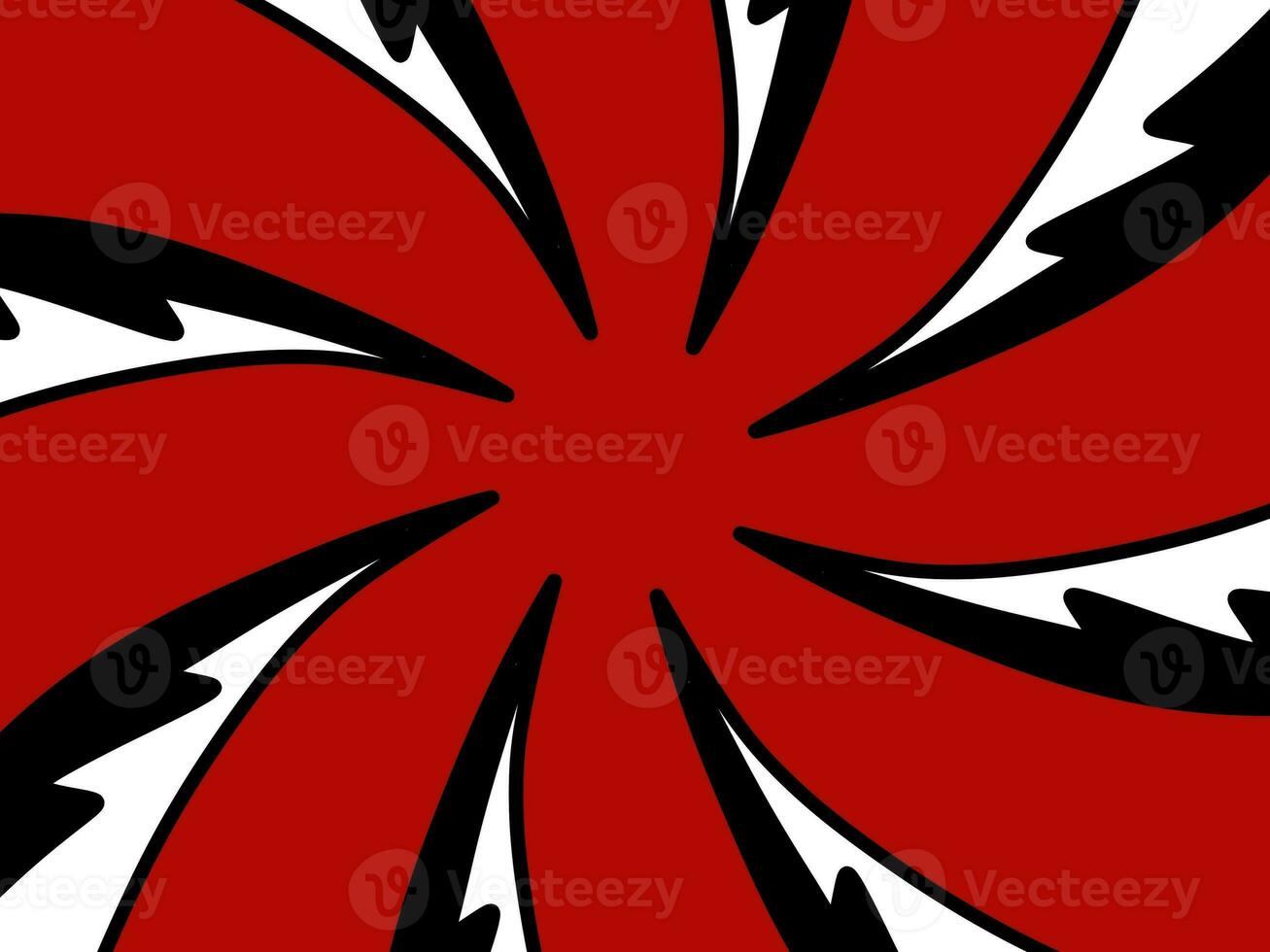 red and white background with radial sunbeams. photo