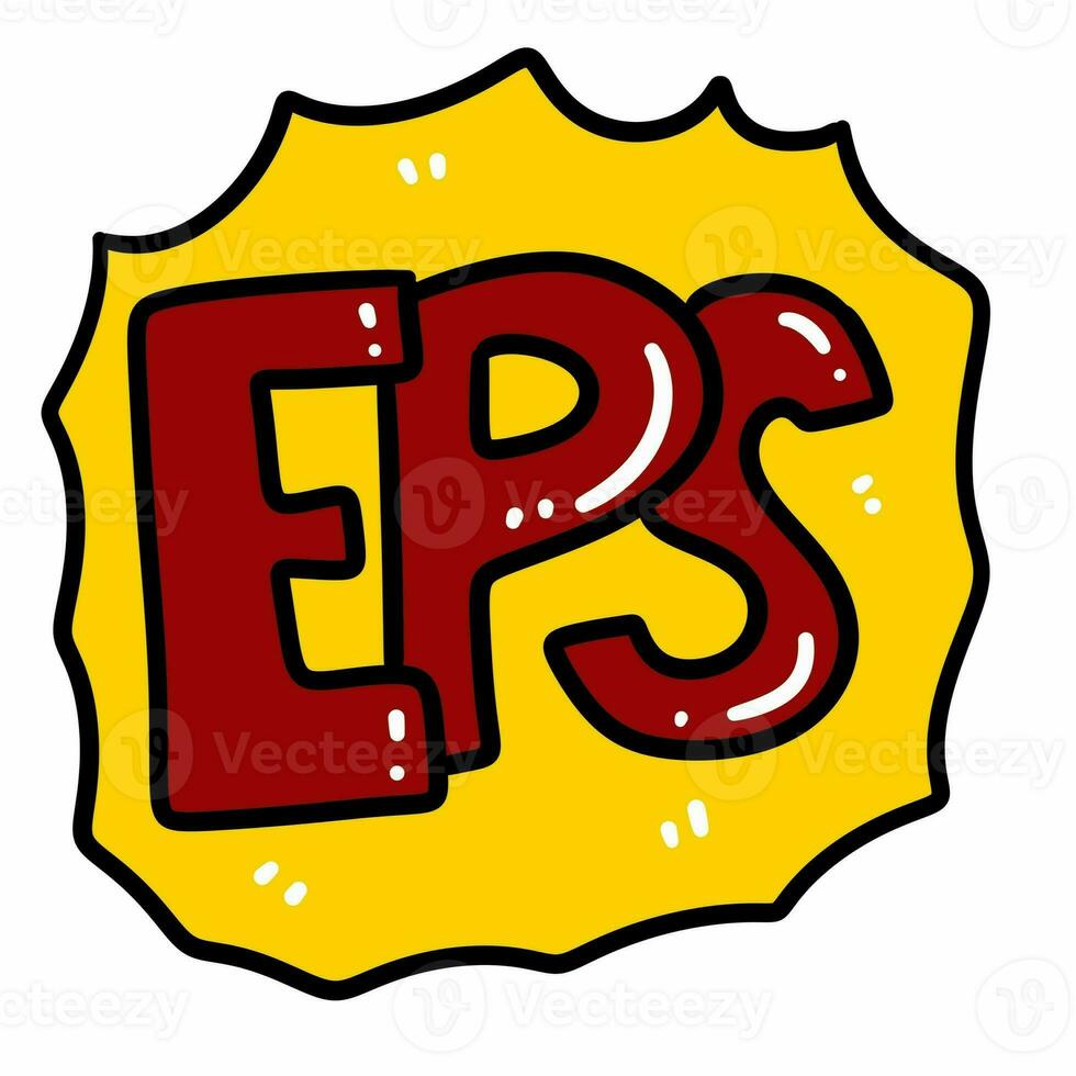 freehand drawn cartoon symbol of a letter EPS photo