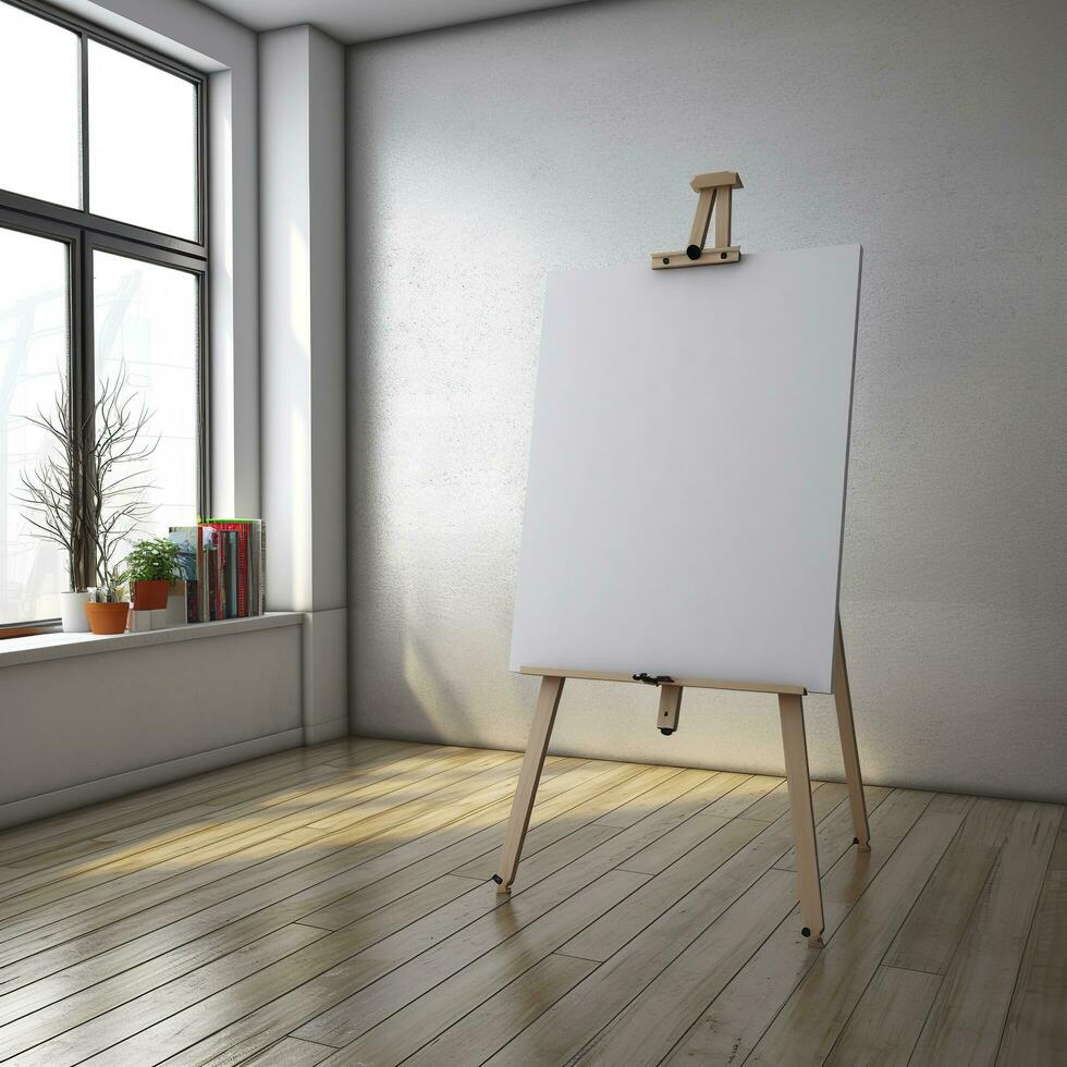 Blank canvas Mock up interior design. Generative AI photo