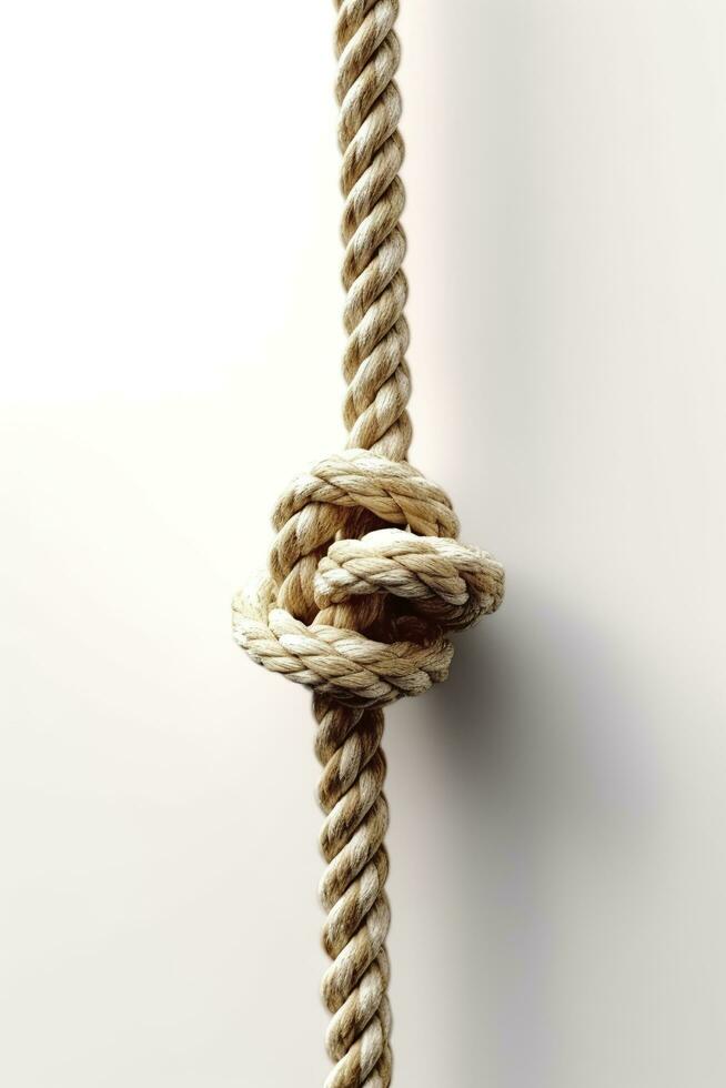 ropes isolated on a white background. Generative AI photo