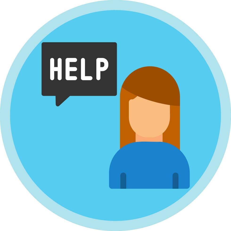 Ask for help Vector Icon Design