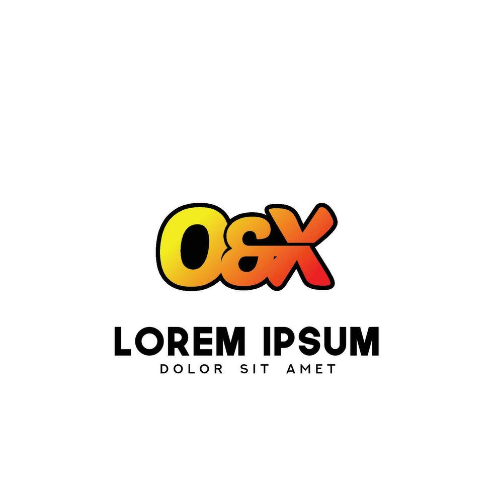 OX Initial Logo Design Vector