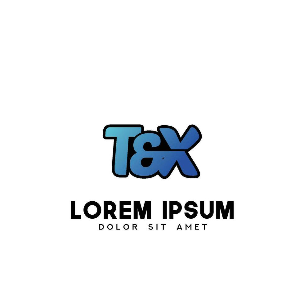 TX Initial Logo Design Vector