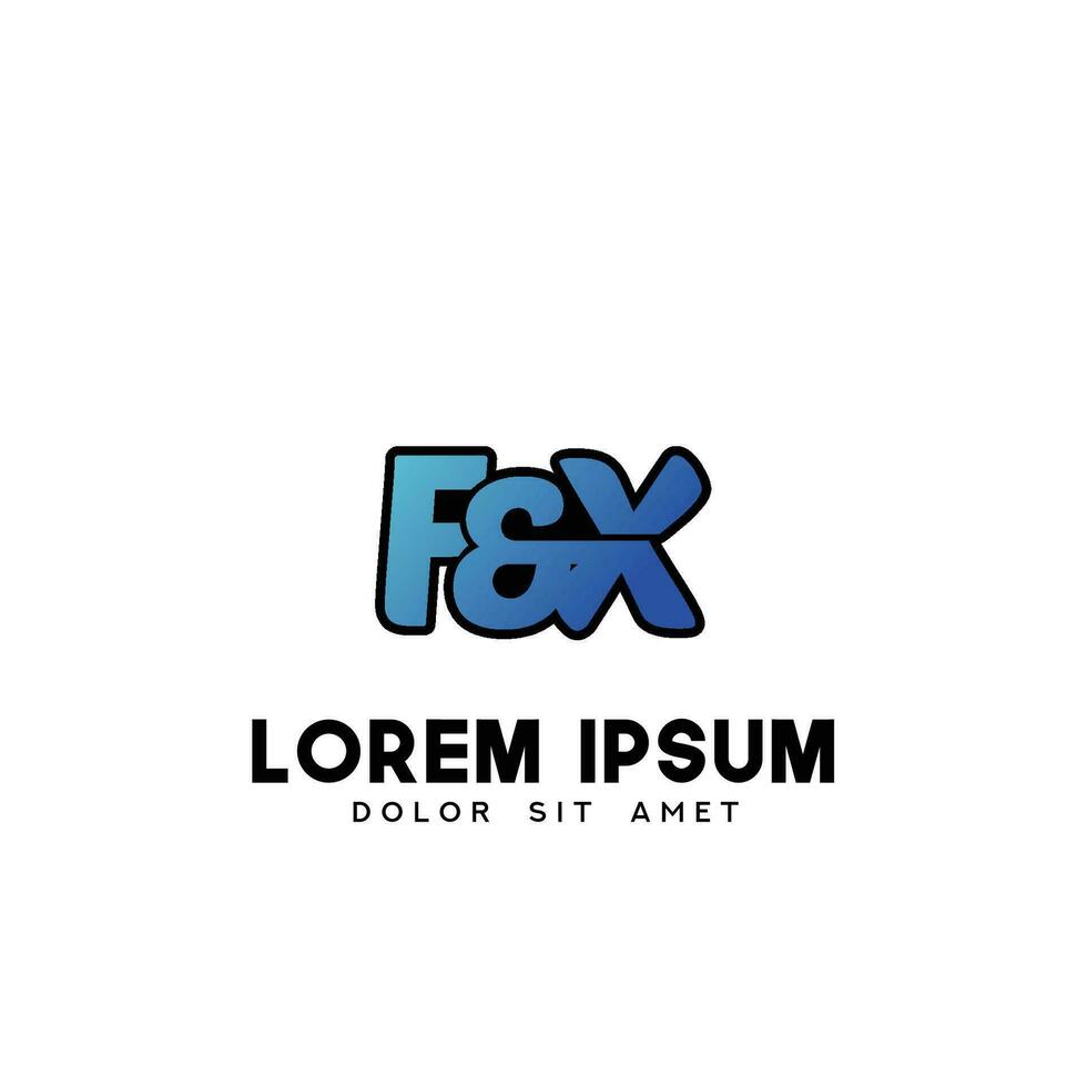 FX Initial Logo Design Vector