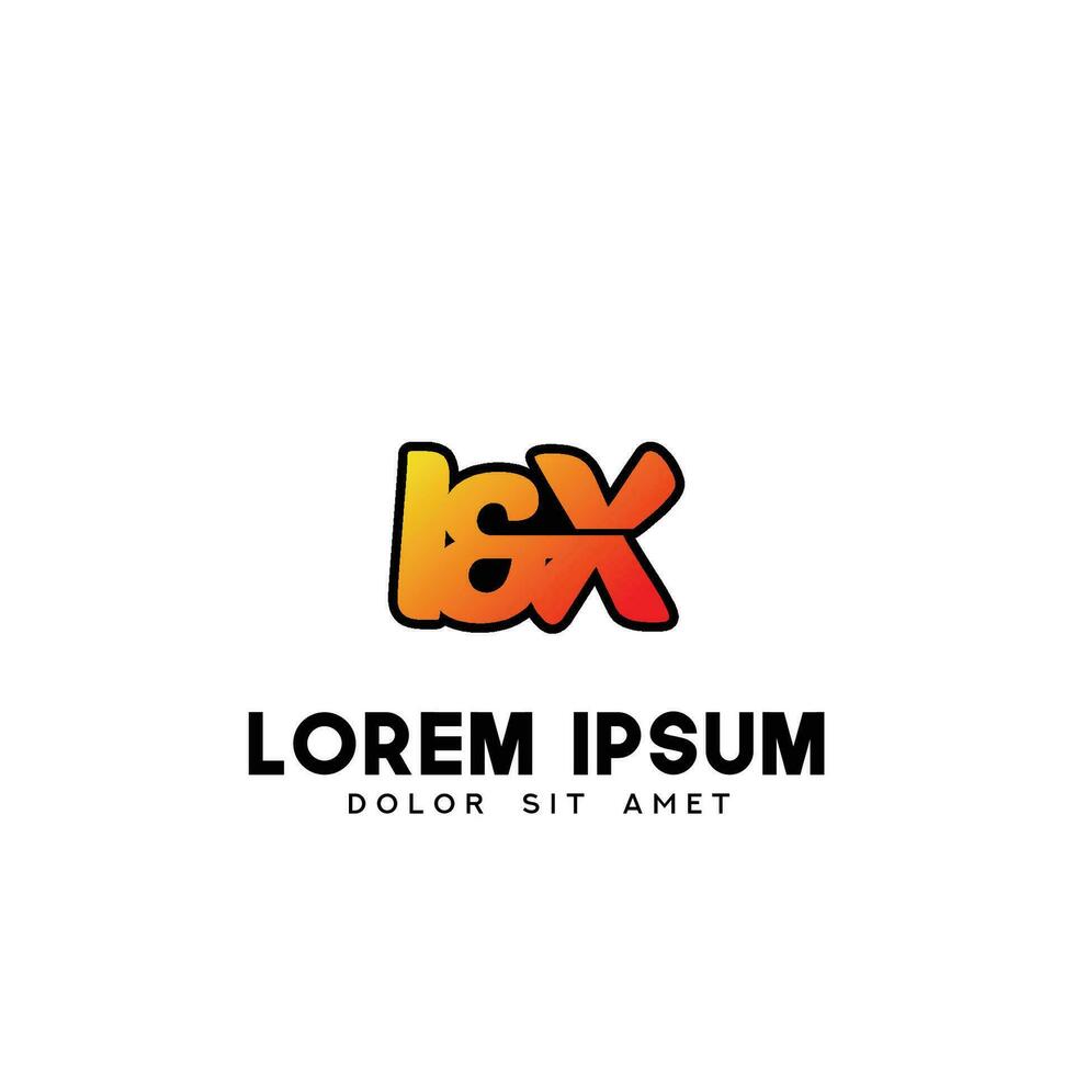 IX Initial Logo Design Vector