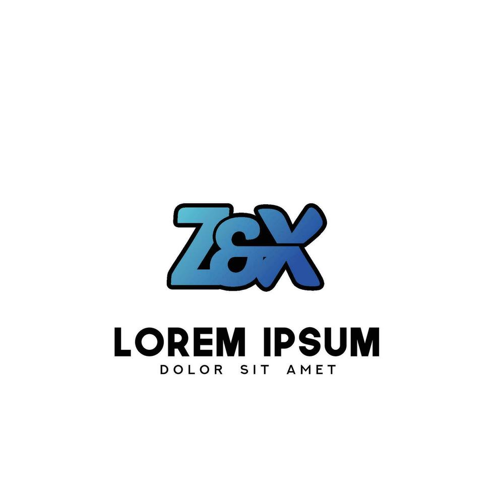 ZX Initial Logo Design Vector