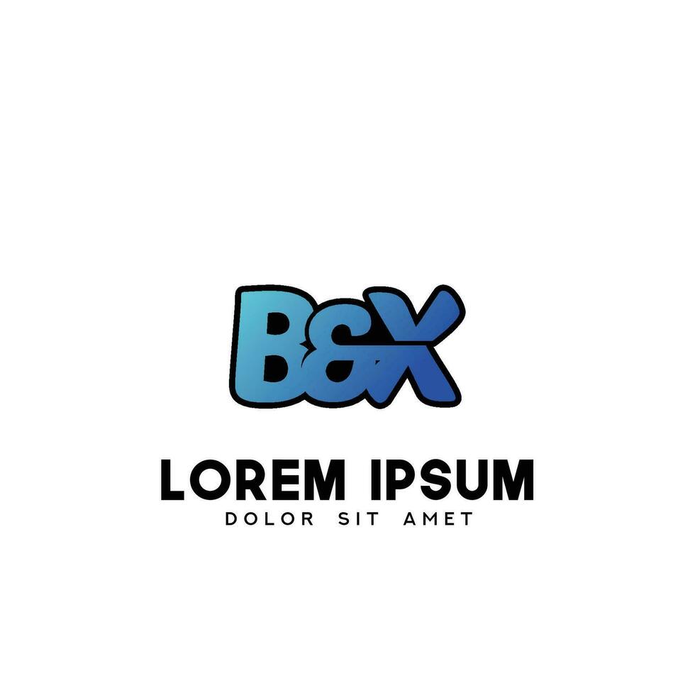 BX Initial Logo Design Vector