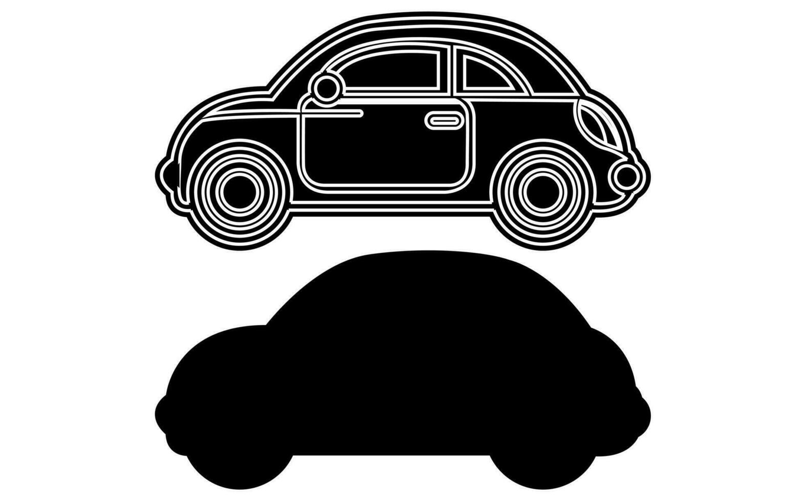 Vehicle Car Silhouette. Vehicle car Silhouette vector. vector