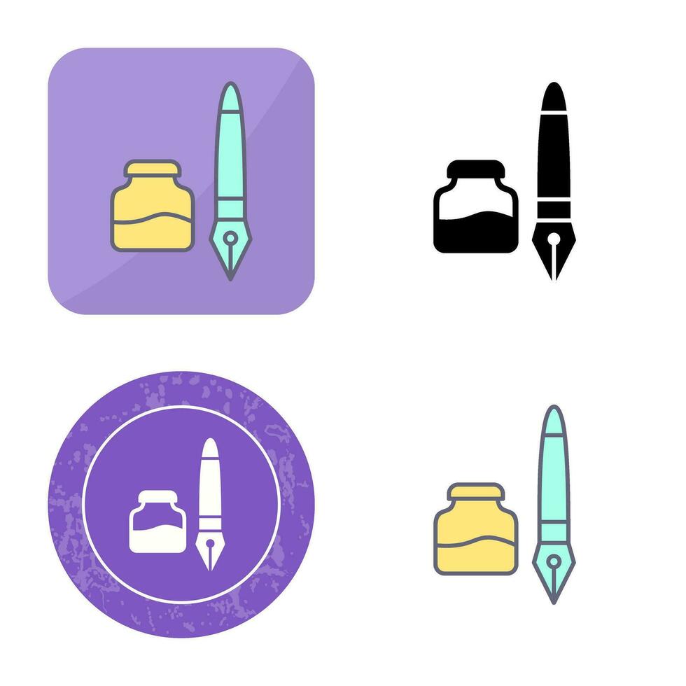 Ink and Pen Vector Icon