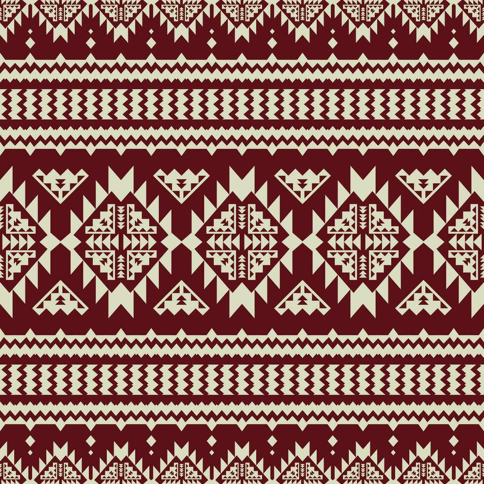 Ethnic geometric abstract background in native american retro style. Seamless tribal Navajo pattern design for textile and fabric. vector