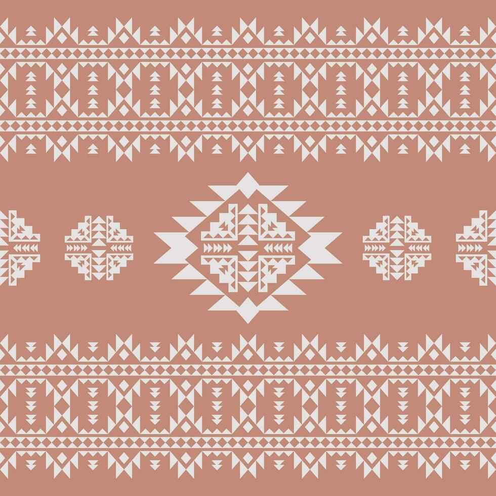 gente ilustración con azteca y navajo estilo. étnico impresión motivo. sin costura tribal raya modelo con geométrico ornamento antecedentes diseño para textil y tela. vector