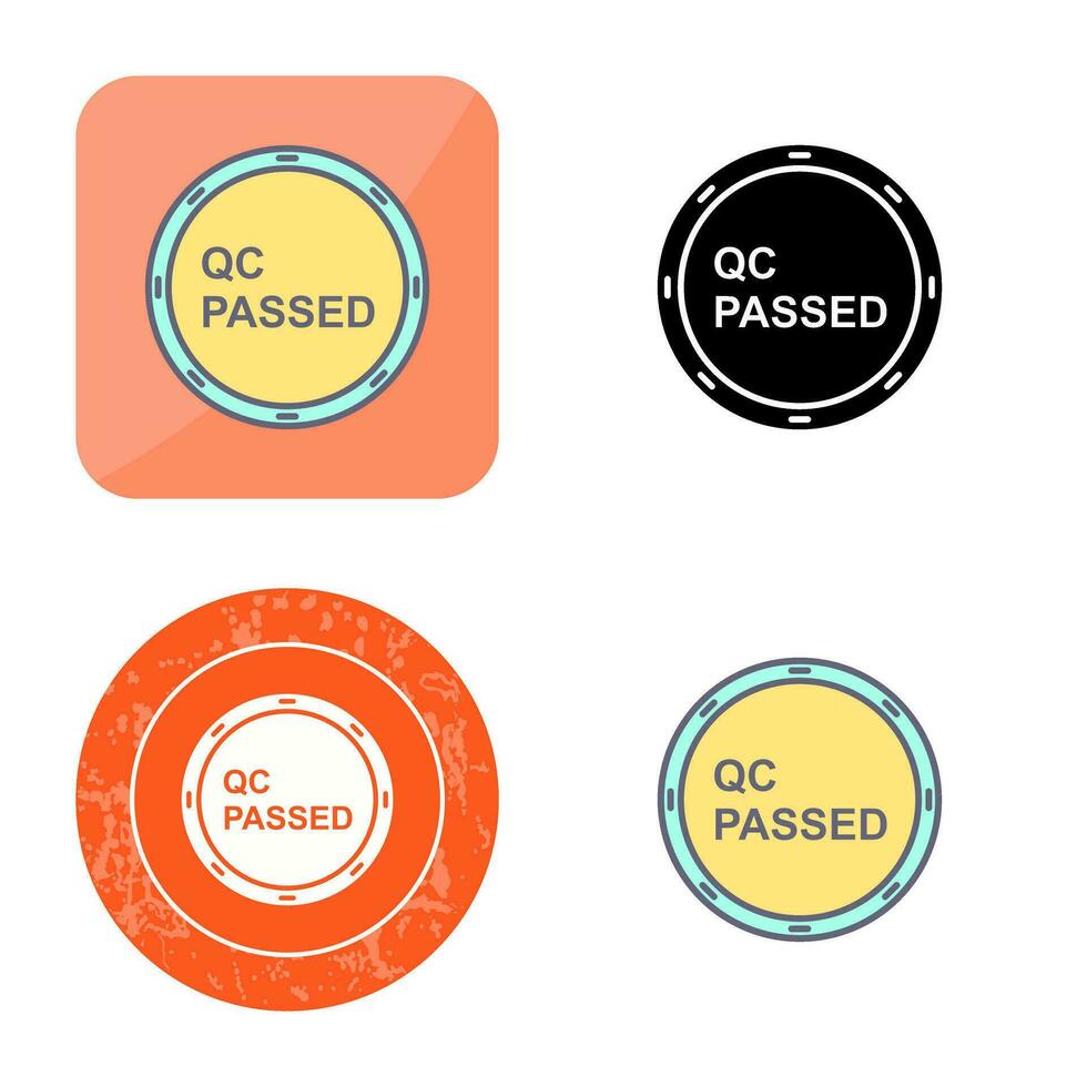 Unique QC Passed Vector Icon