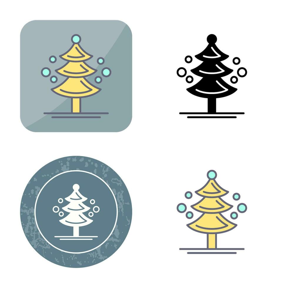 icono de vector de árbol de pino