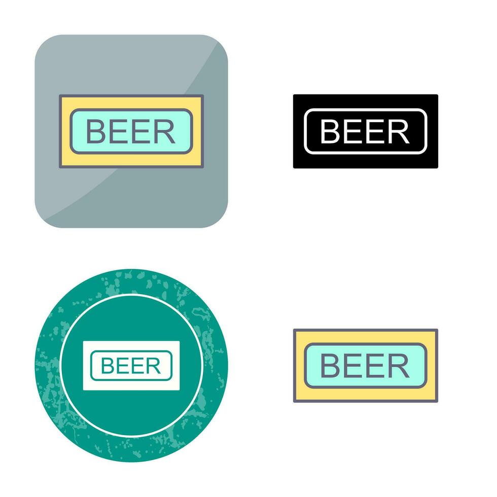 icono de vector de signo de cerveza