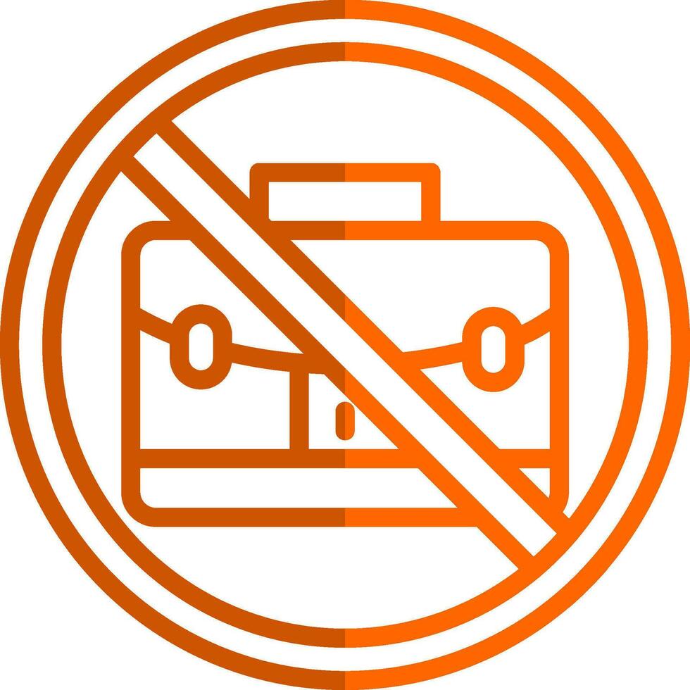 No bag Vector Icon Design