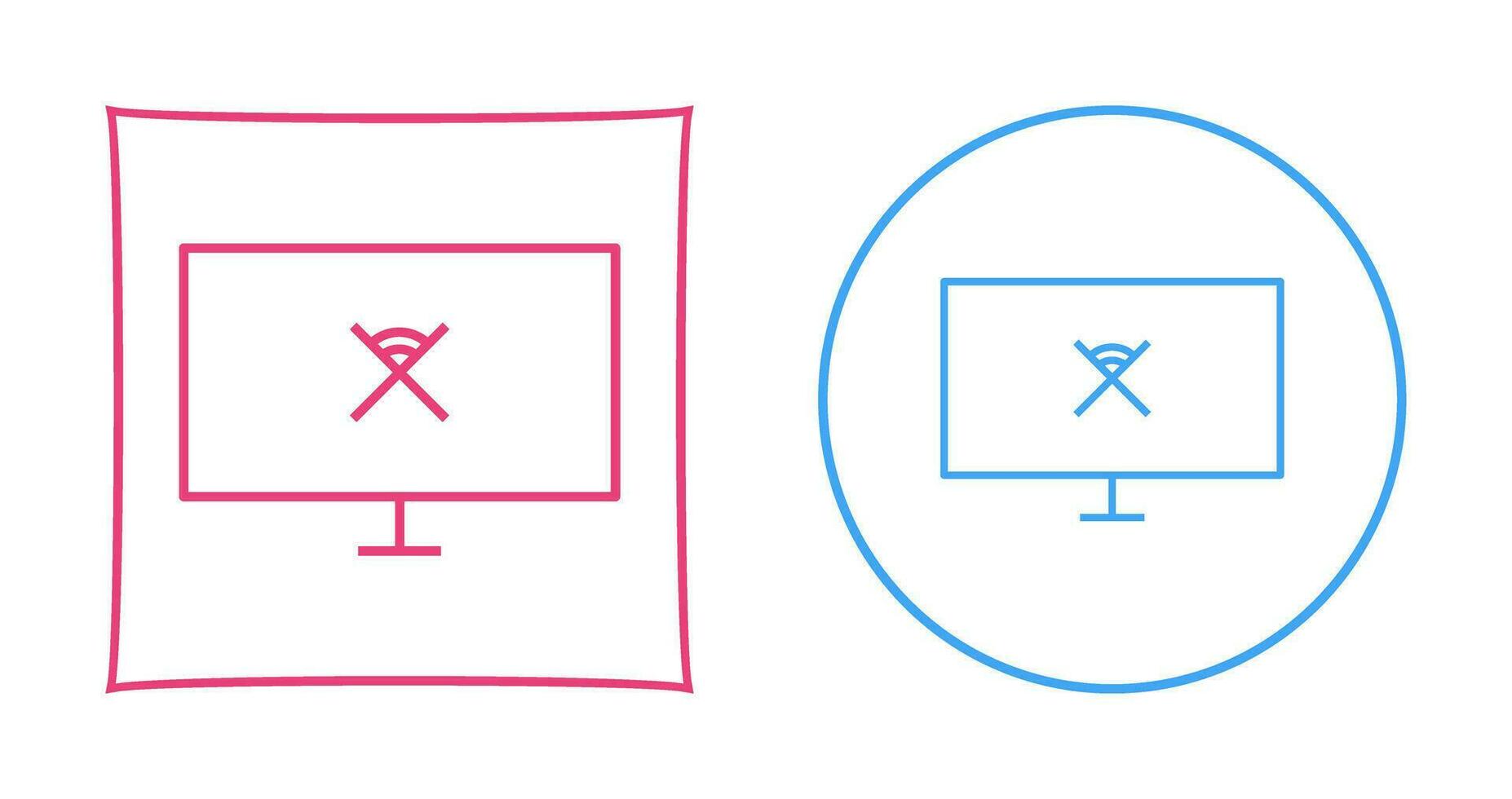 Unique Disconnected Network Vector Icon