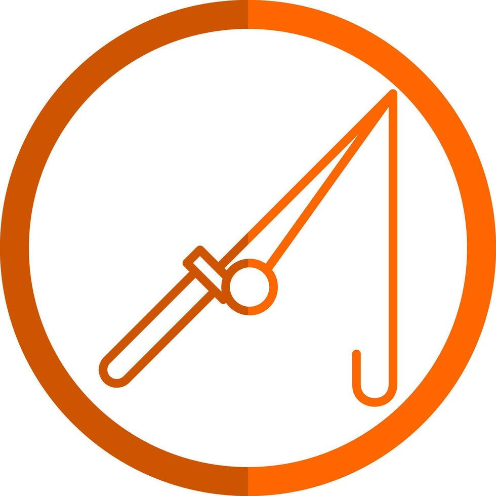 Fishing rod Vector Icon Design