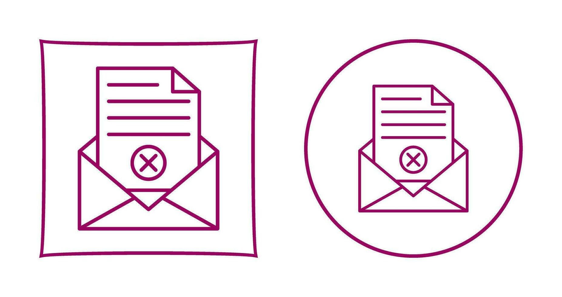 Rejection Of A Letter Vector Icon