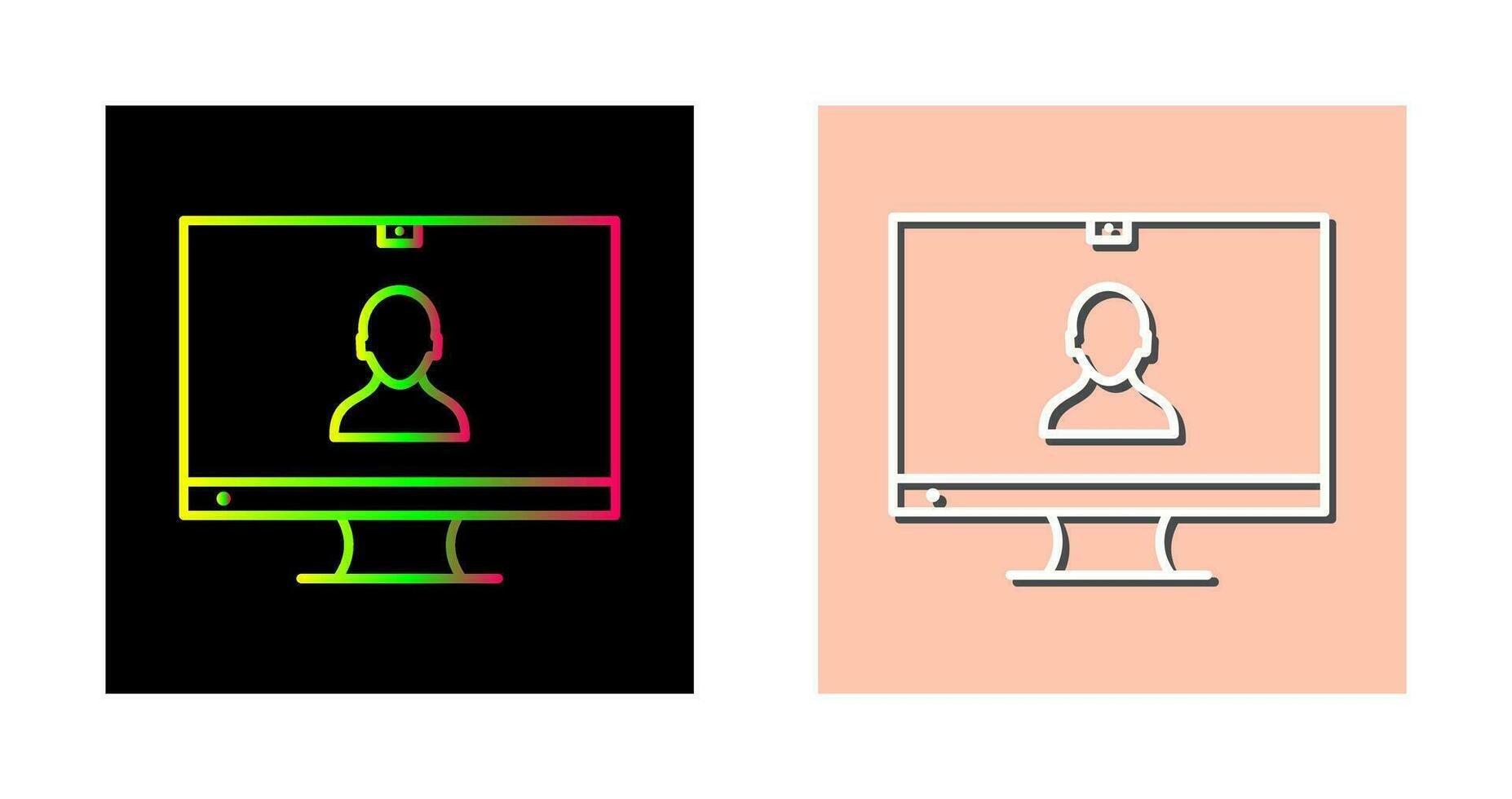 Unique Video Communication Vector Icon