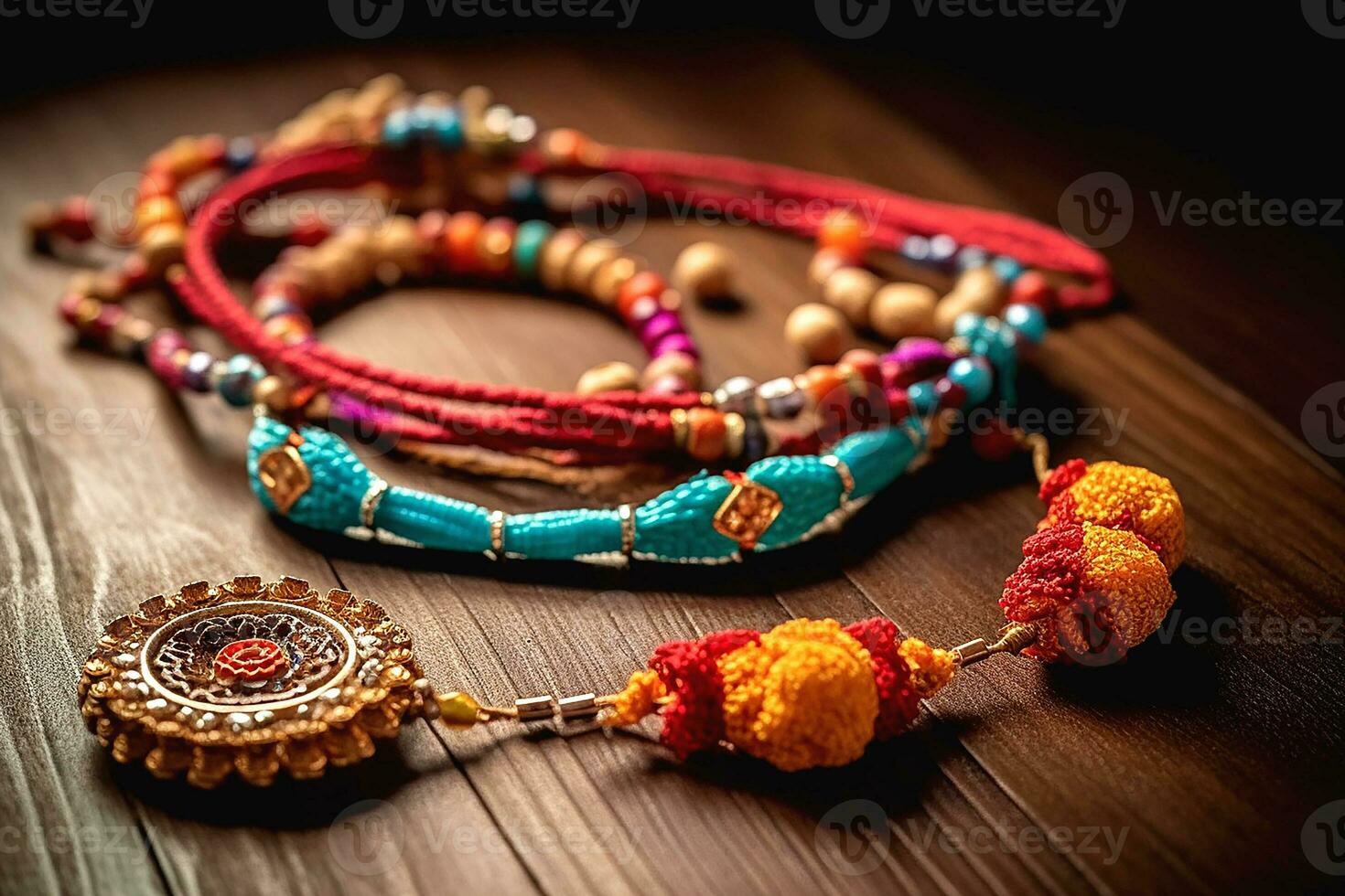 Happy raksha bandhan festival beautiful ethnic banner design or background  generative ai photo