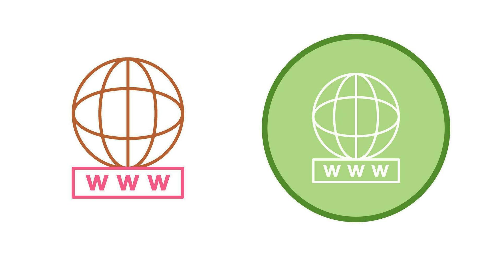 icono de vector de world wide web único