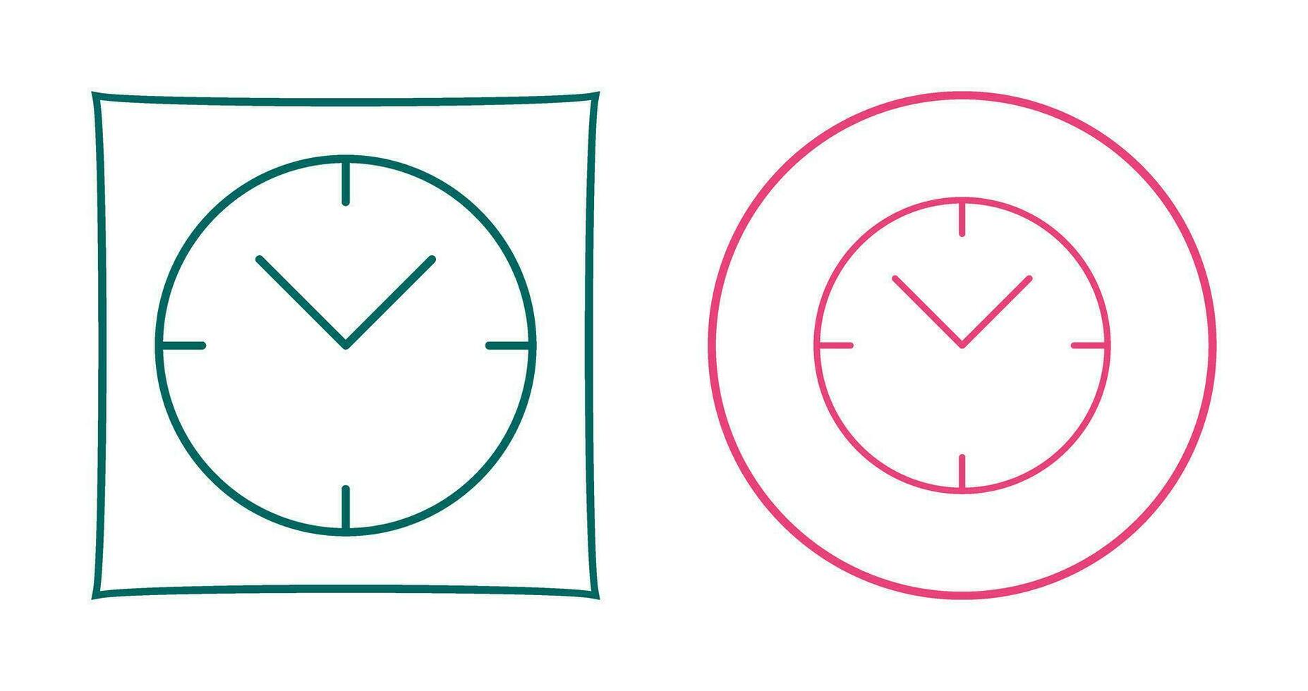 Unique Clock Vector Icon