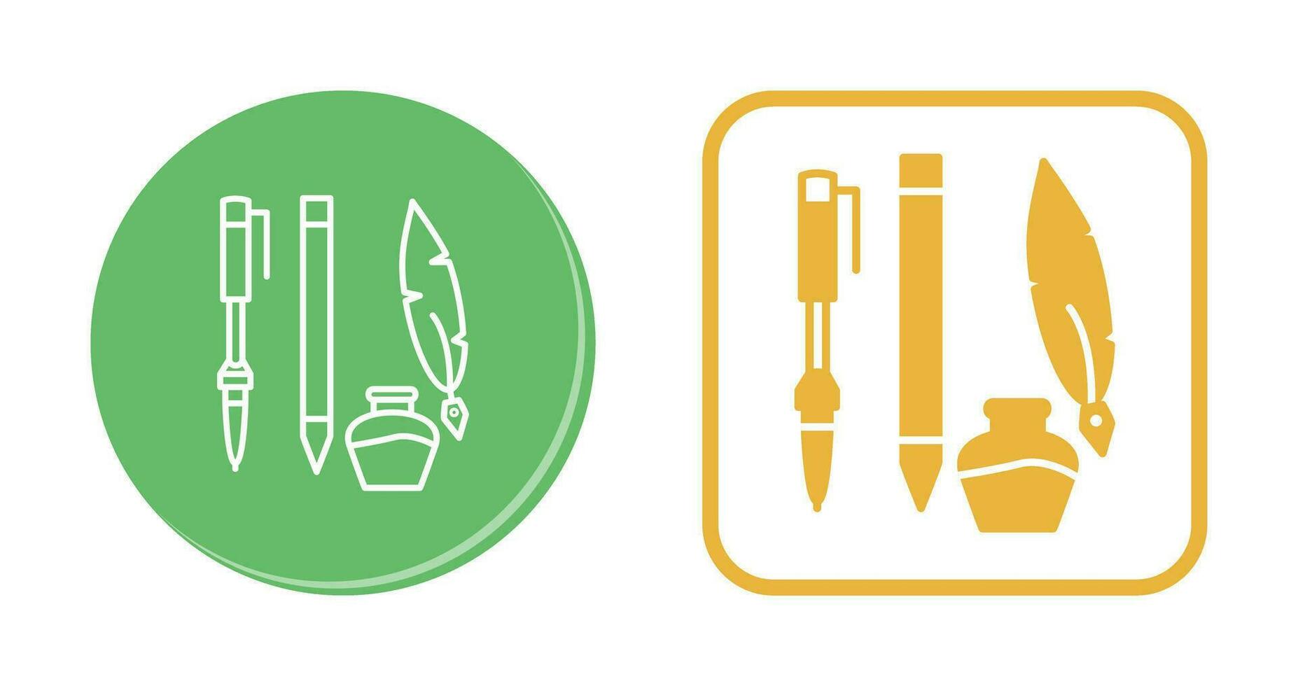 Unique Writing Equipment Vector Icon