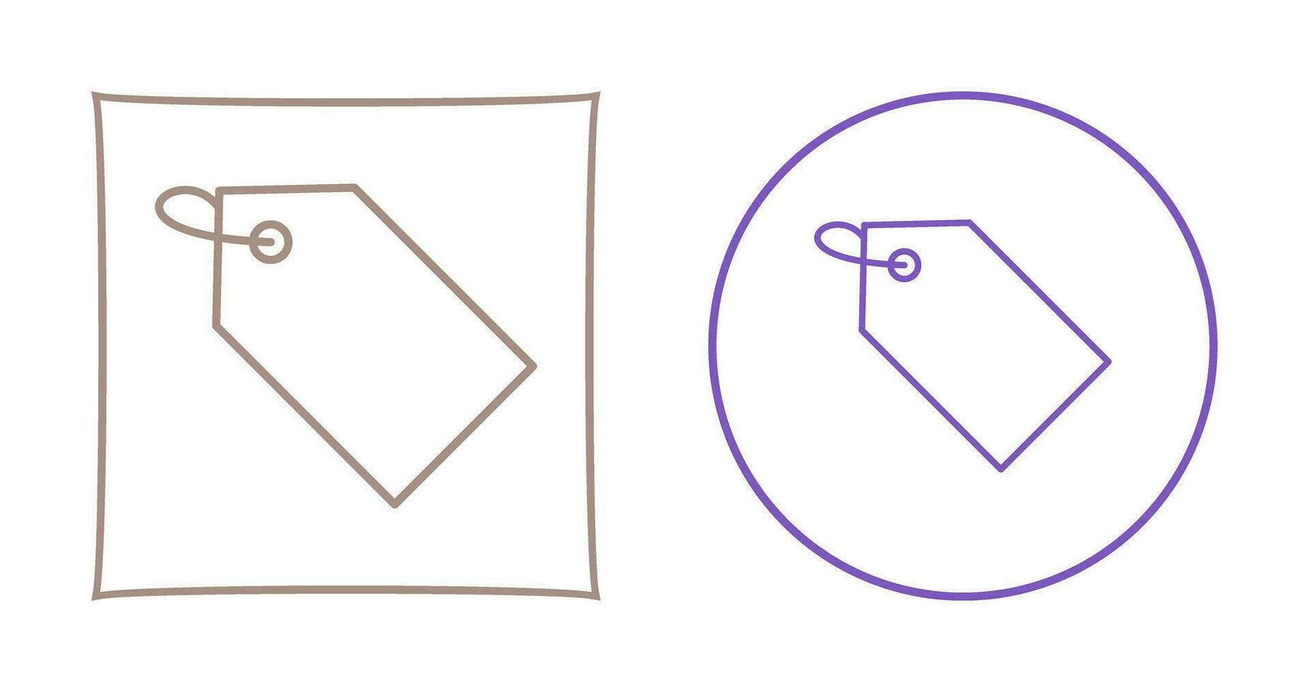Unique Tag Vector Icon