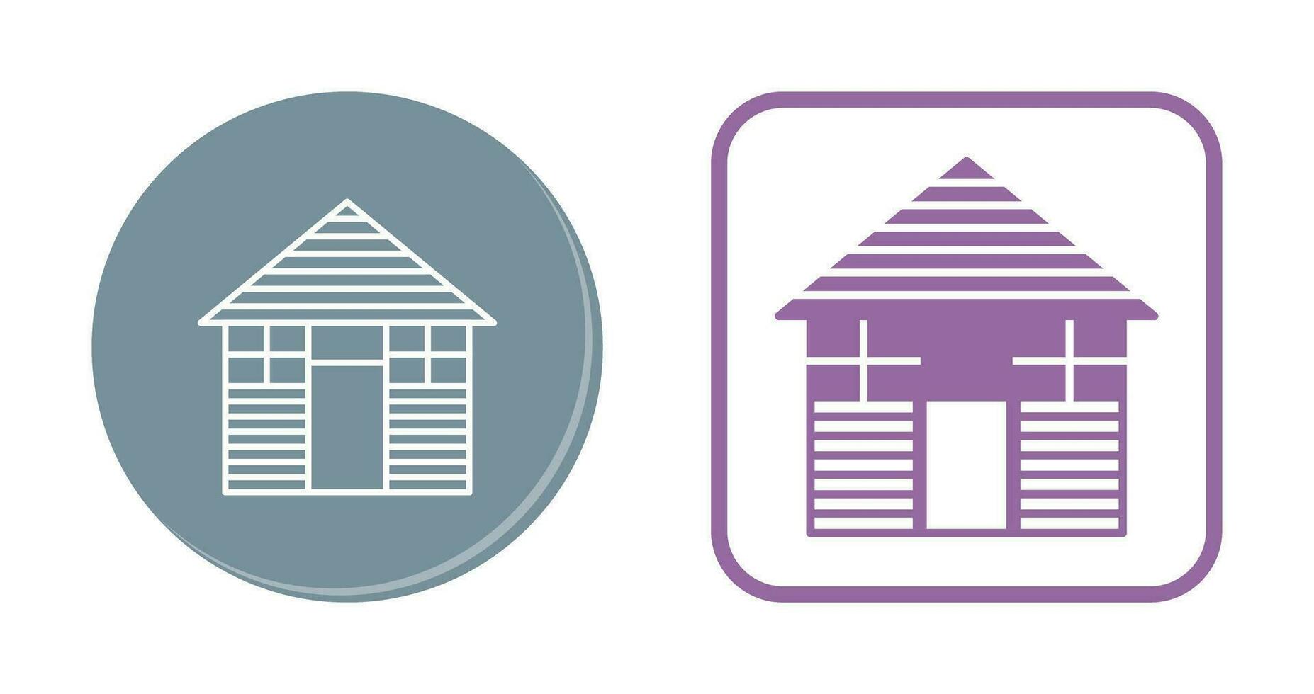 Wood Cabin Vector Icon