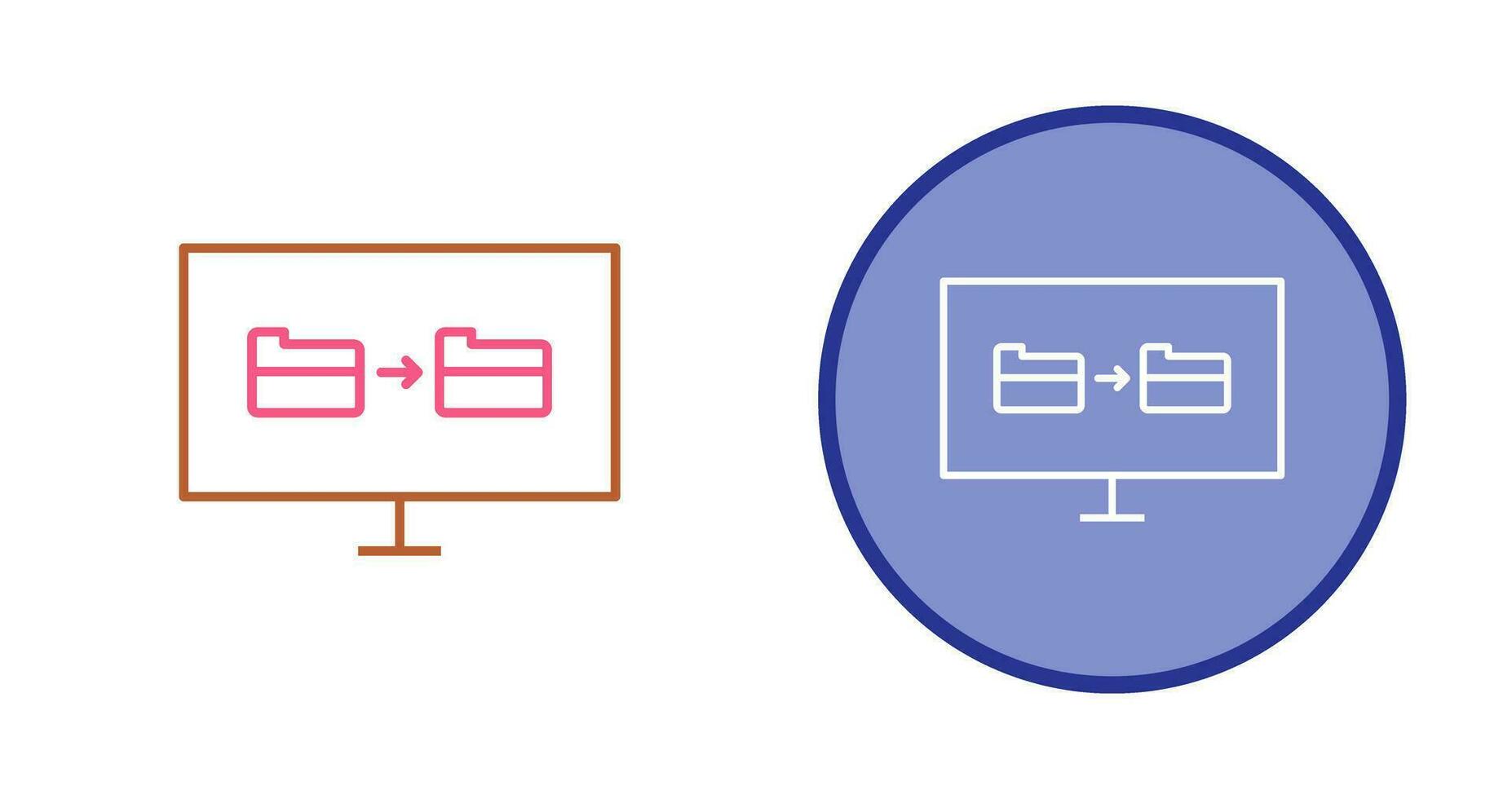 icono de vector de uso compartido de archivos único