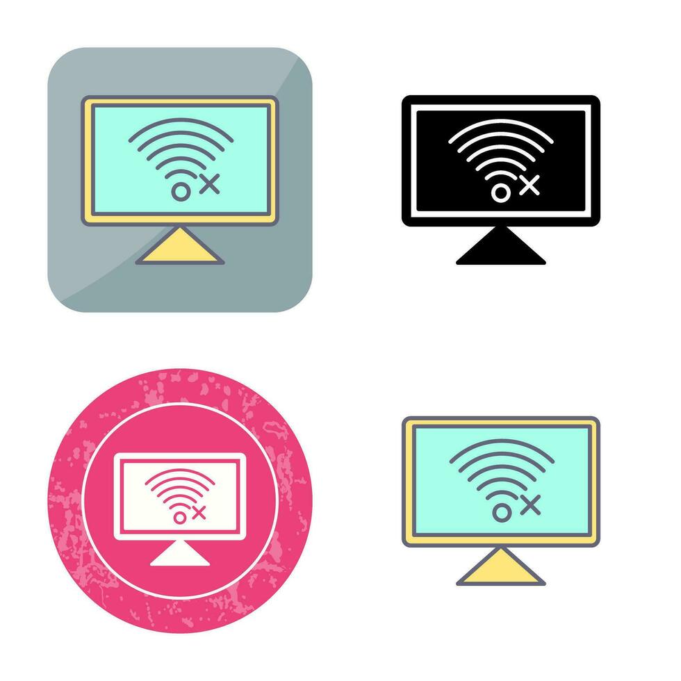 Disconnected Network Vector Icon