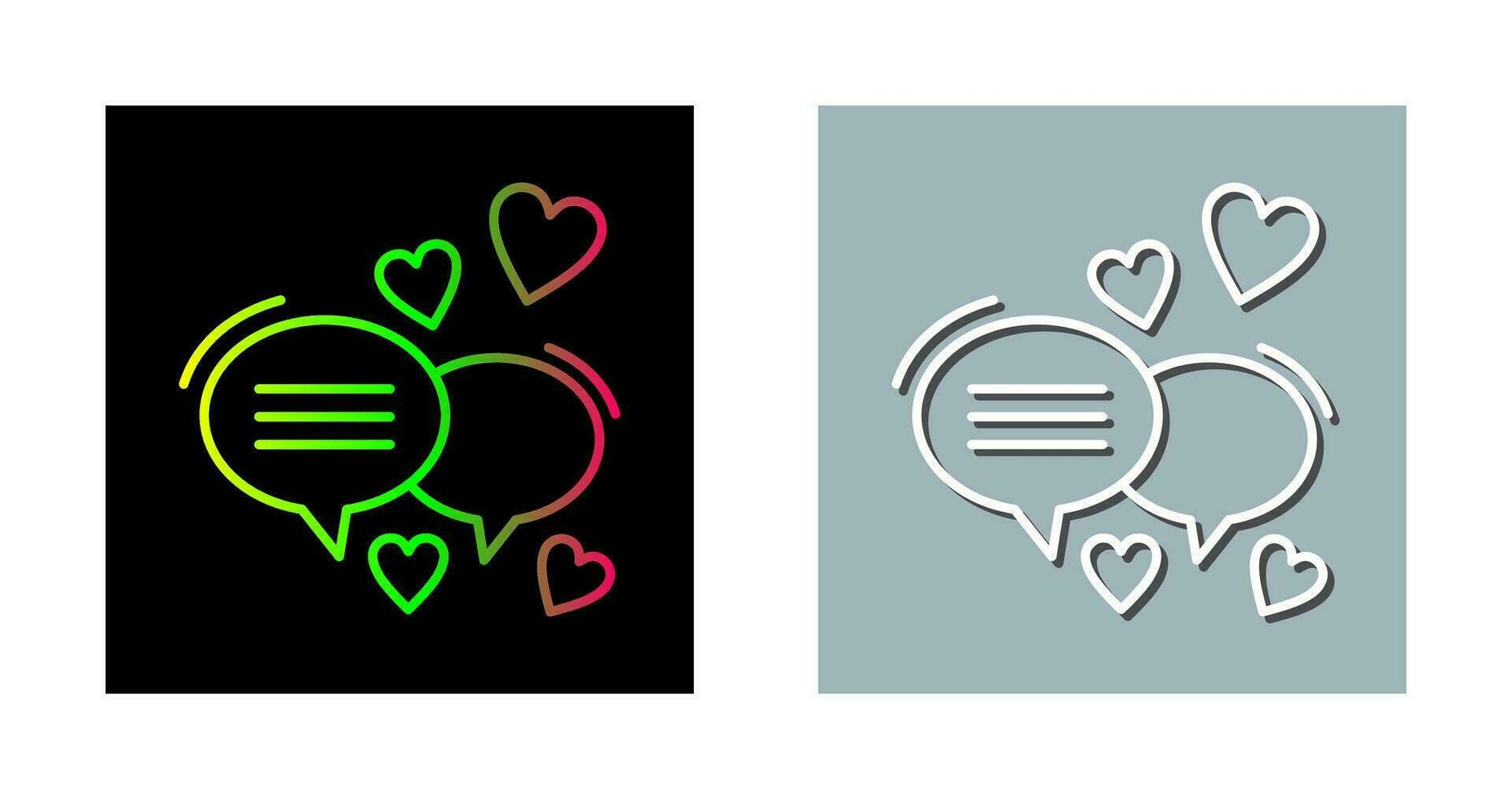 Love Chat Vector Icon