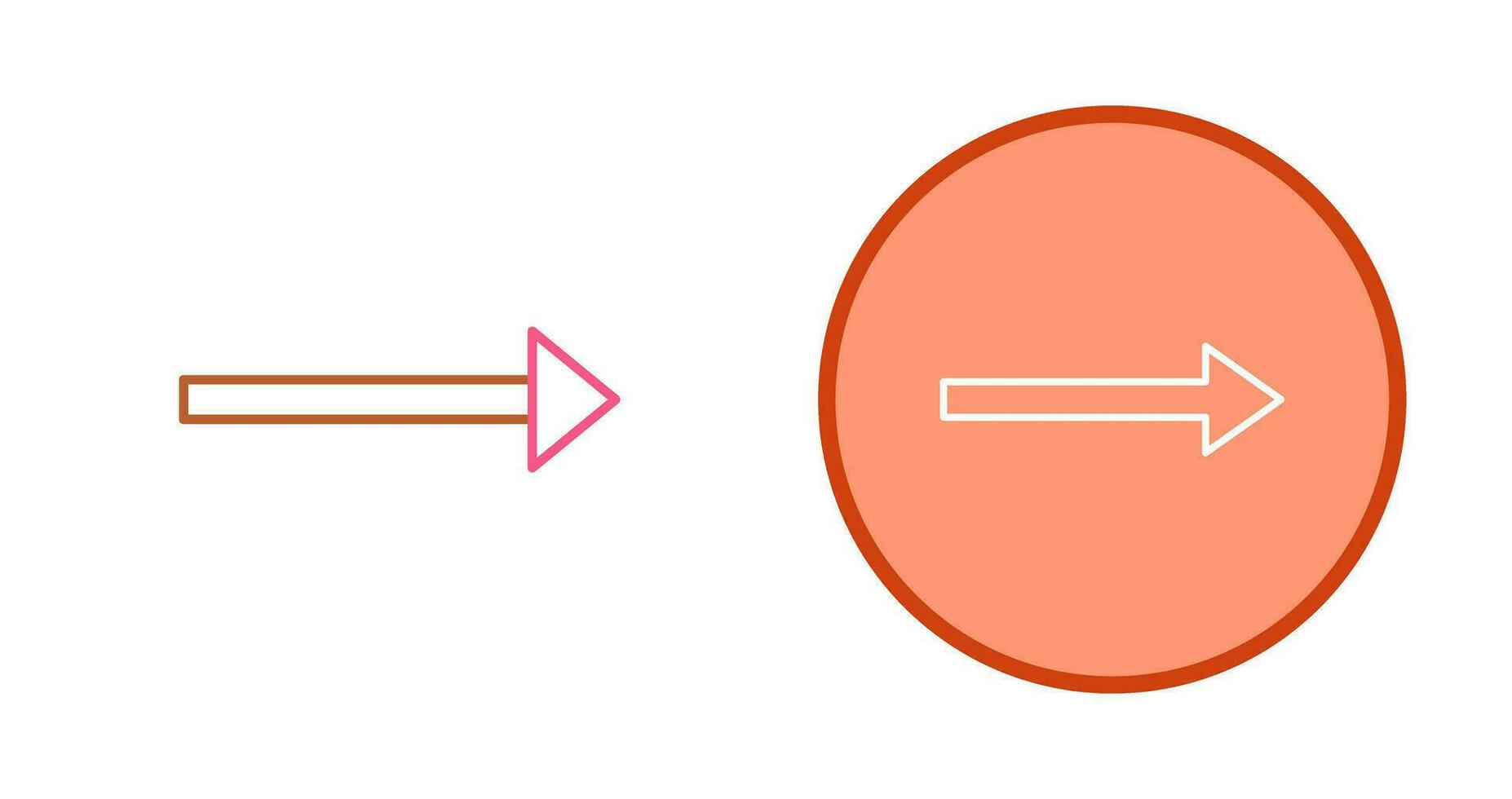 Unique Right Arrow Vector Icon