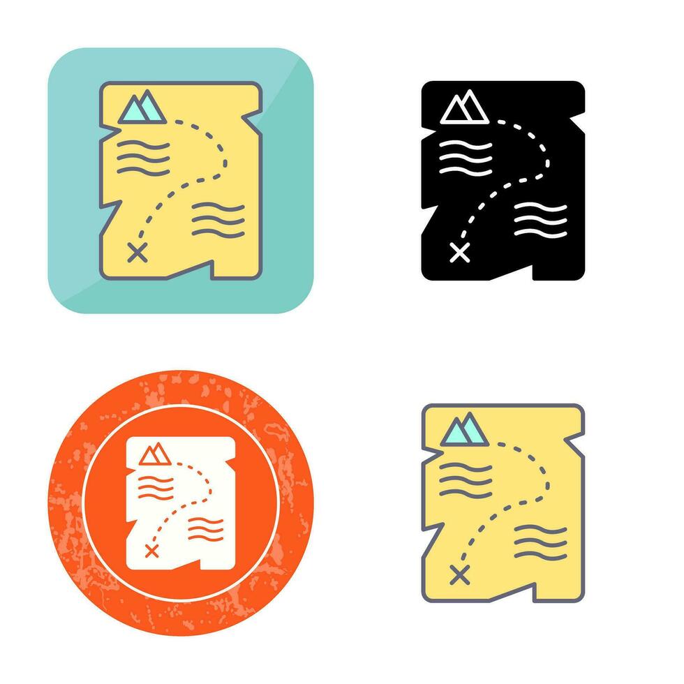 Treasure Map Vector Icon