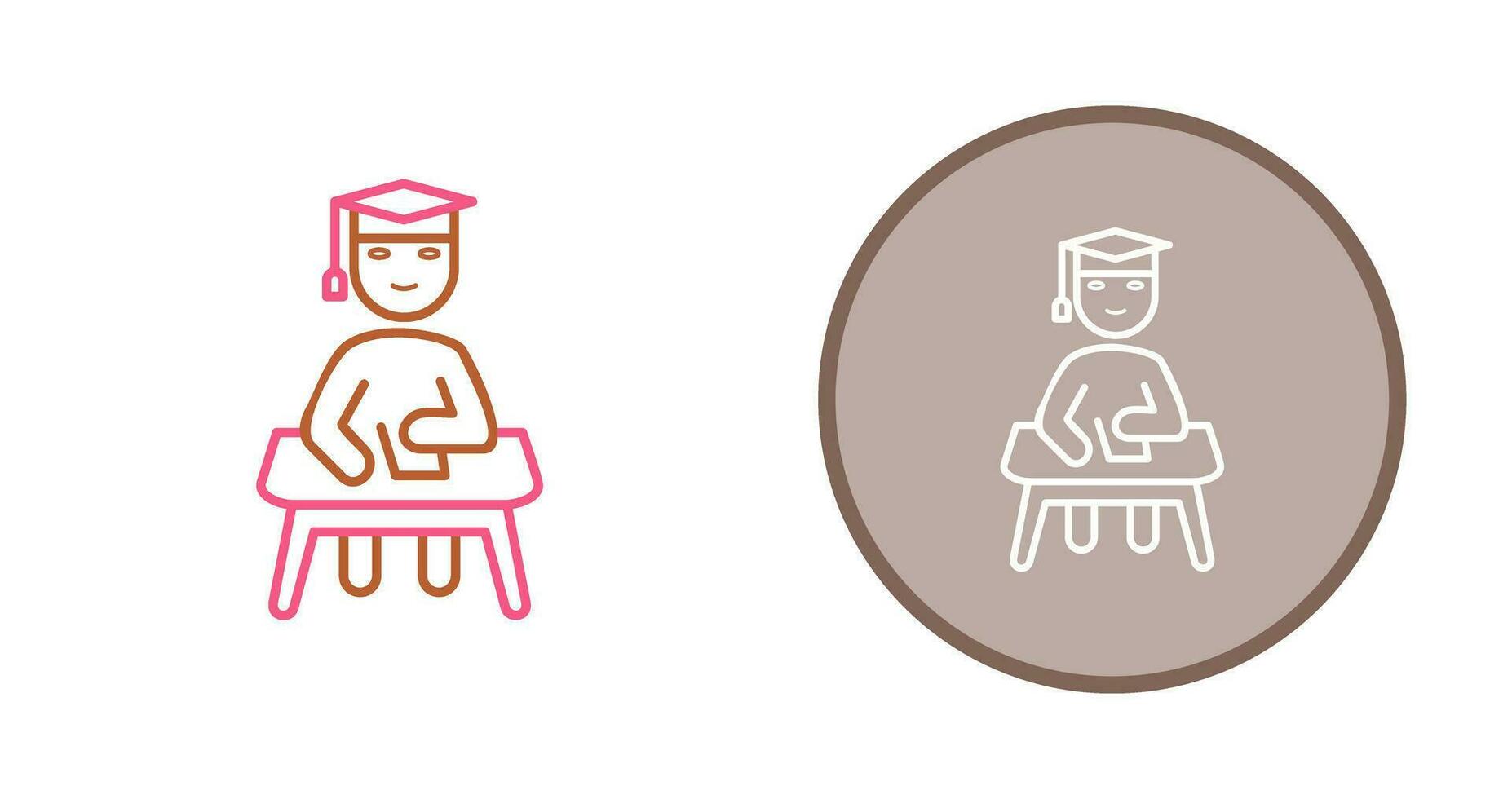 Unique Studying on Desk Vector Icon