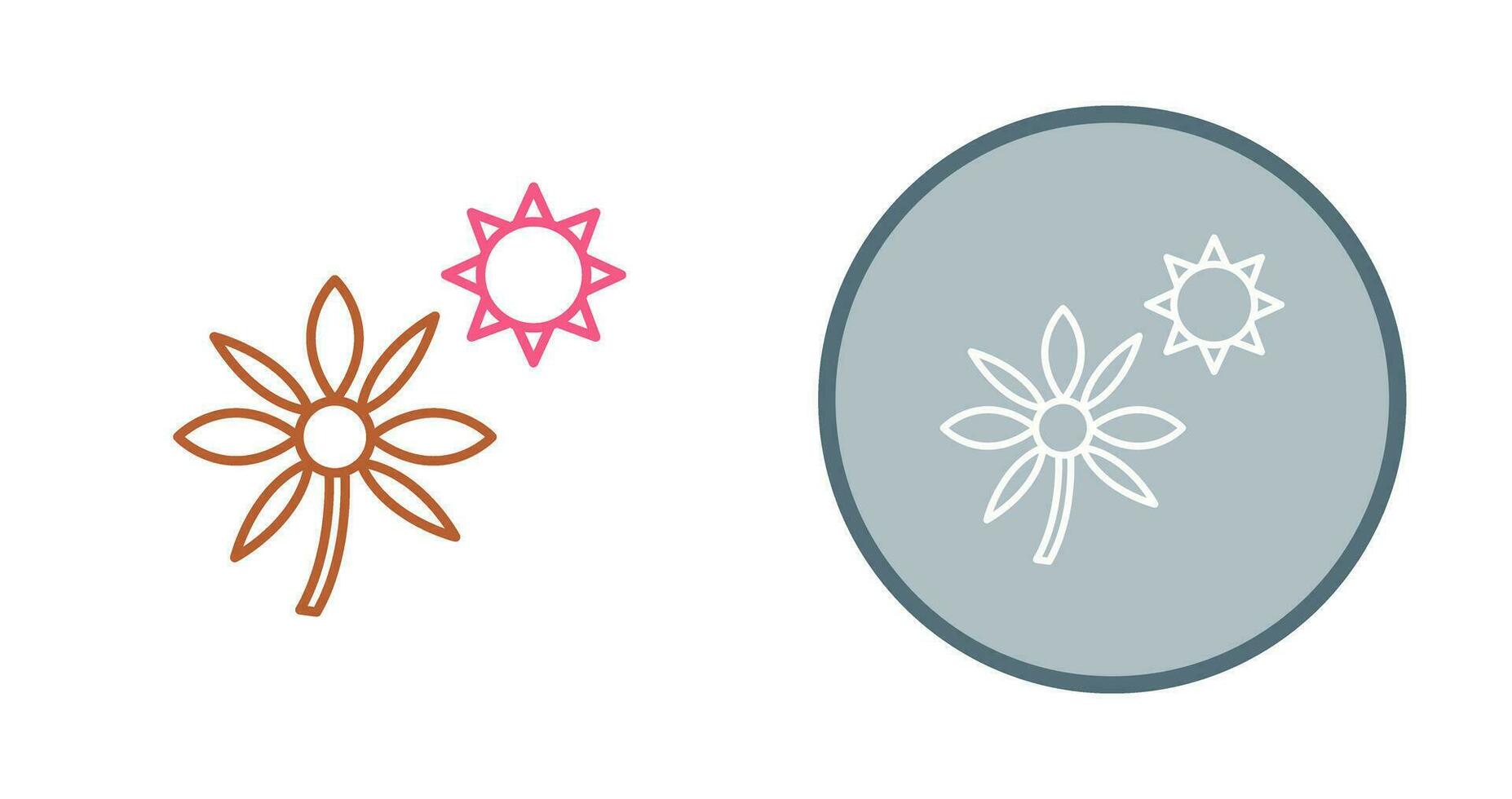 Flower in sunlight Vector Icon