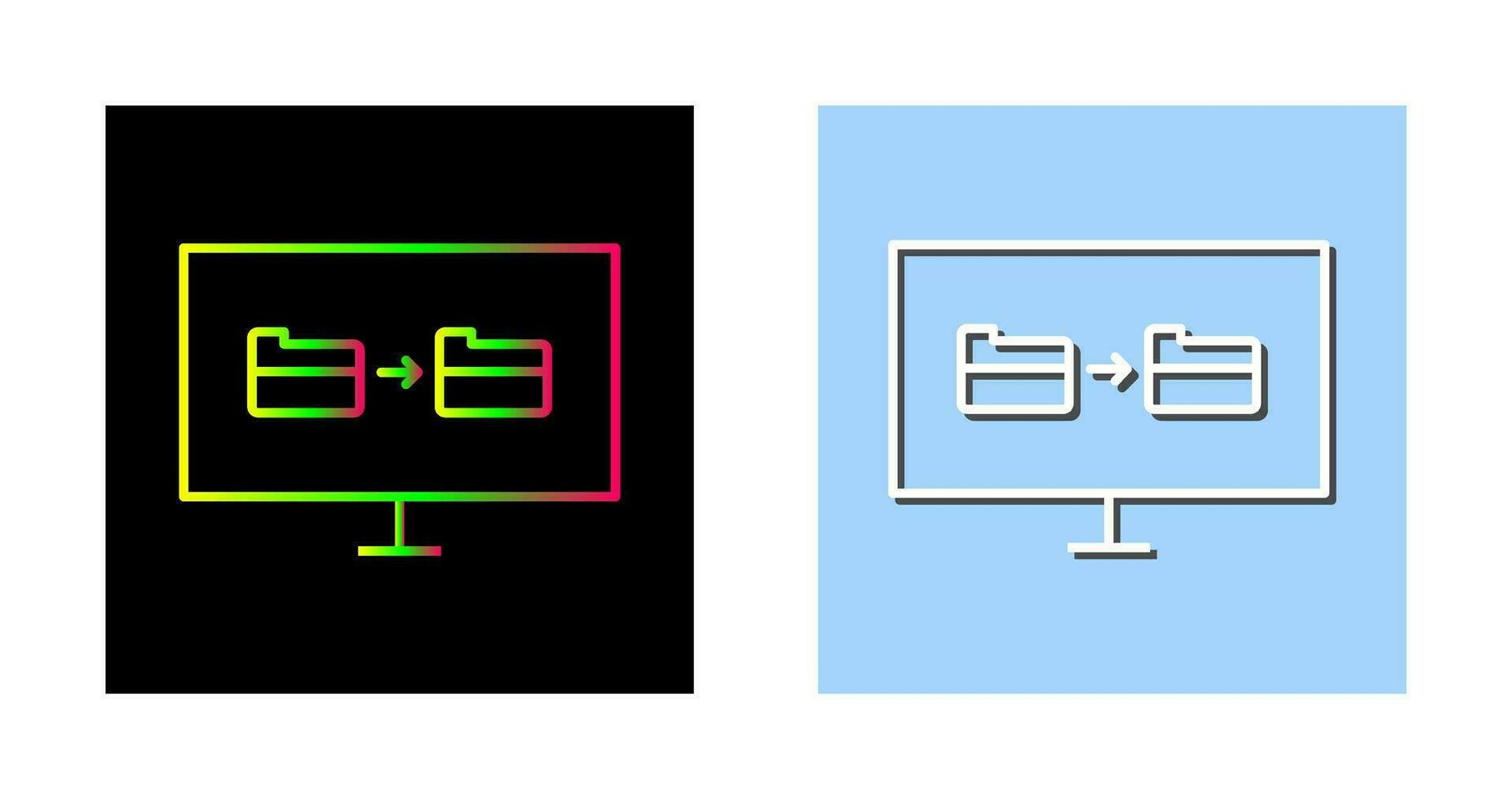 icono de vector de uso compartido de archivos único