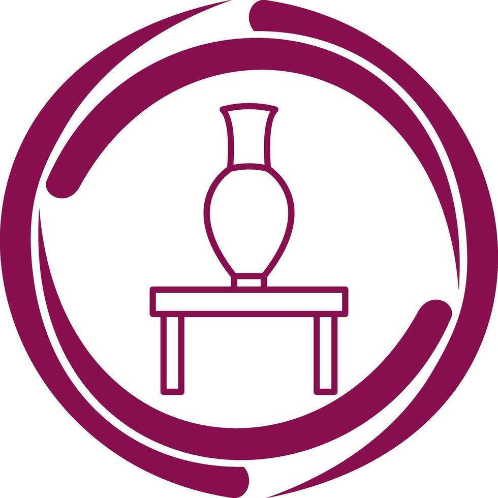 Vase Exhibit Vector Icon