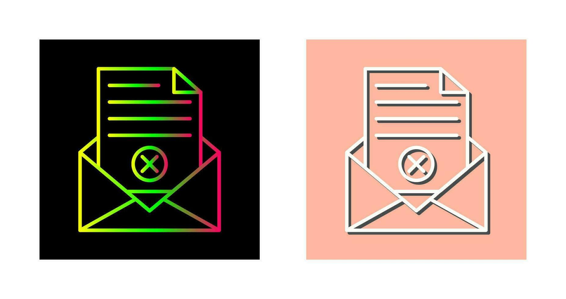 Rejection Of A Letter Vector Icon