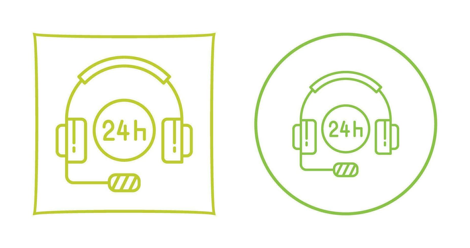 24 Hours Support Vector Icon