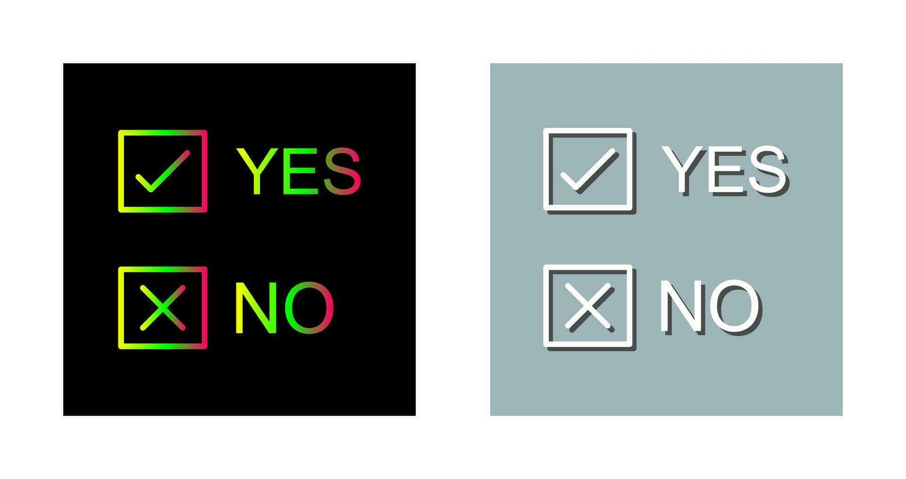 Yes No Option Vector Icon