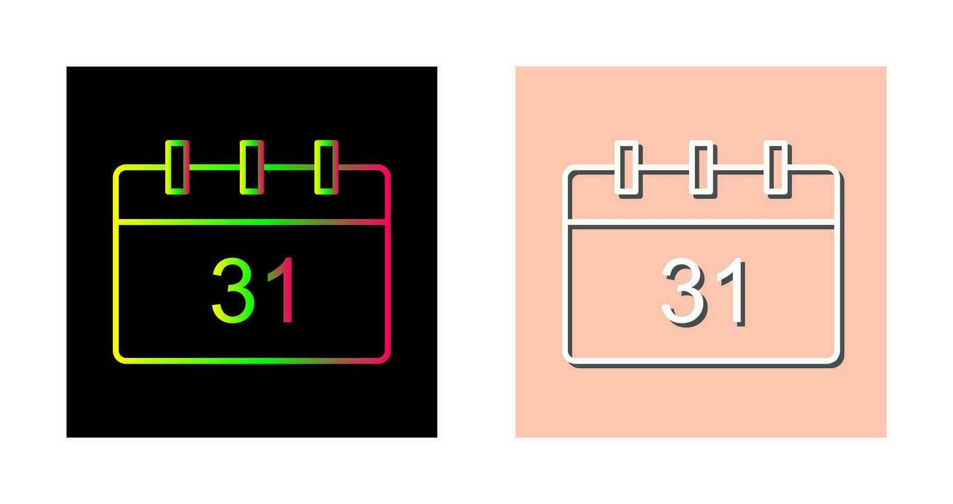 Unique Calendar Vector Icon