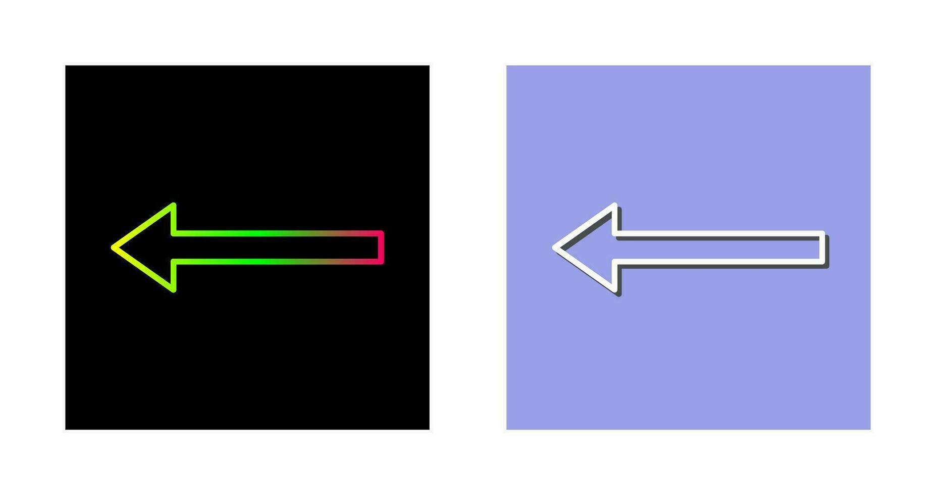 icono de vector de flecha izquierda único