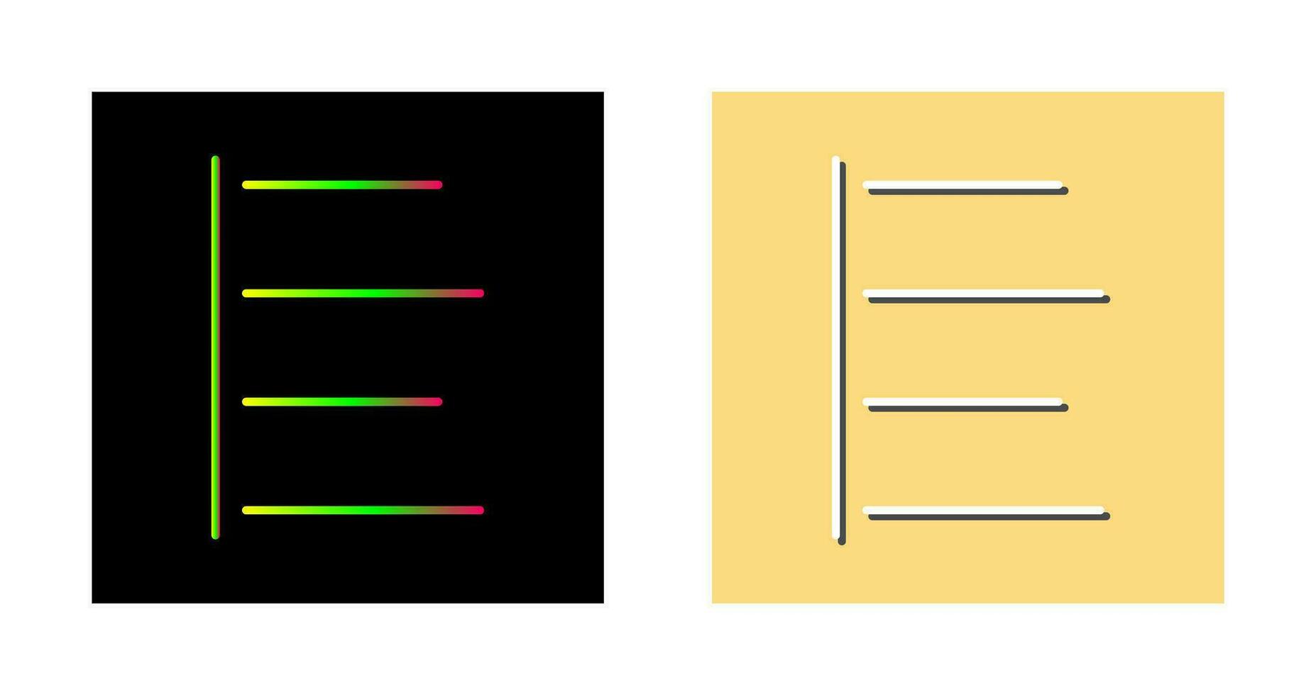 Unique Left Align Vector Icon