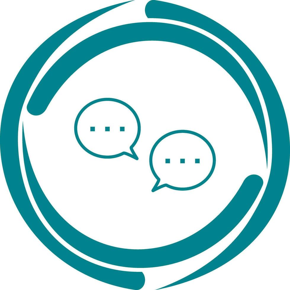 Unique Conversation Bubbles Vector Icon