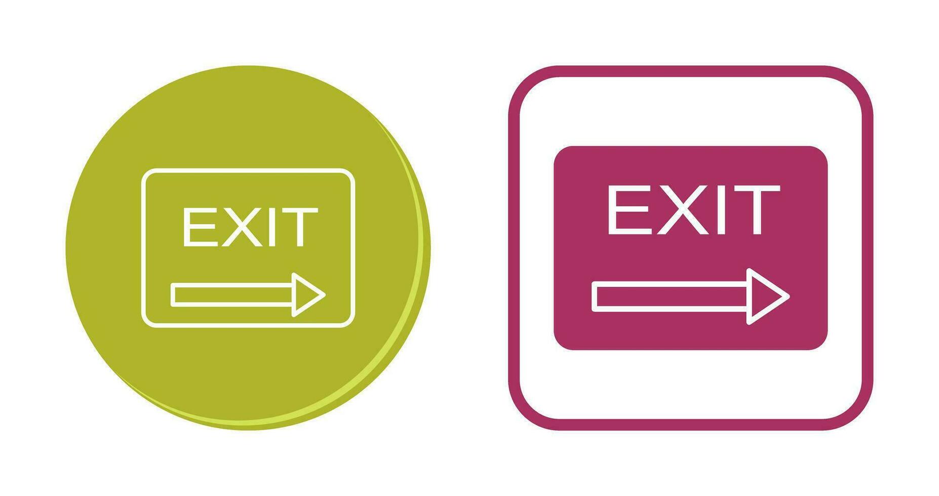 Unique Exit Vector Icon